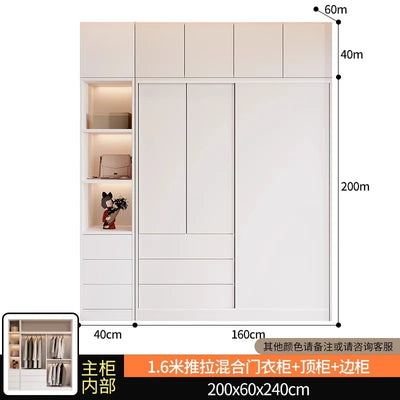 Bedroom Nordic Wardrobes Full Size Partition Storage Cabinet Wardrobes Organizer Apartment Szafa Na Ubrania Home Furniture