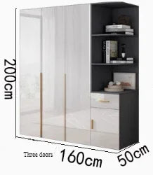 Sliding Mirror Wardrobes Storage Luxury Bedroom White Wooden Rack Wardrobes Cabinets Clothes Guarda Roupas Home Furniture