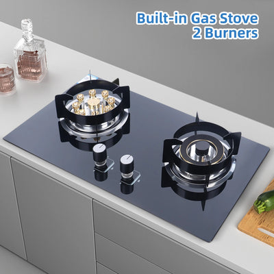 Kitchen accessories-Dual Burner Gas Stove: High Combustion Efficiency, Safe Flameout Protection, and Versatile Cooking