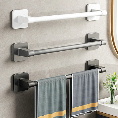 Bathroom Towel Holder White Without Drilling Bathroom Gray Towel Rack Towel Bar Self-Adhesive Bathroom Towel Rack Towel Rail