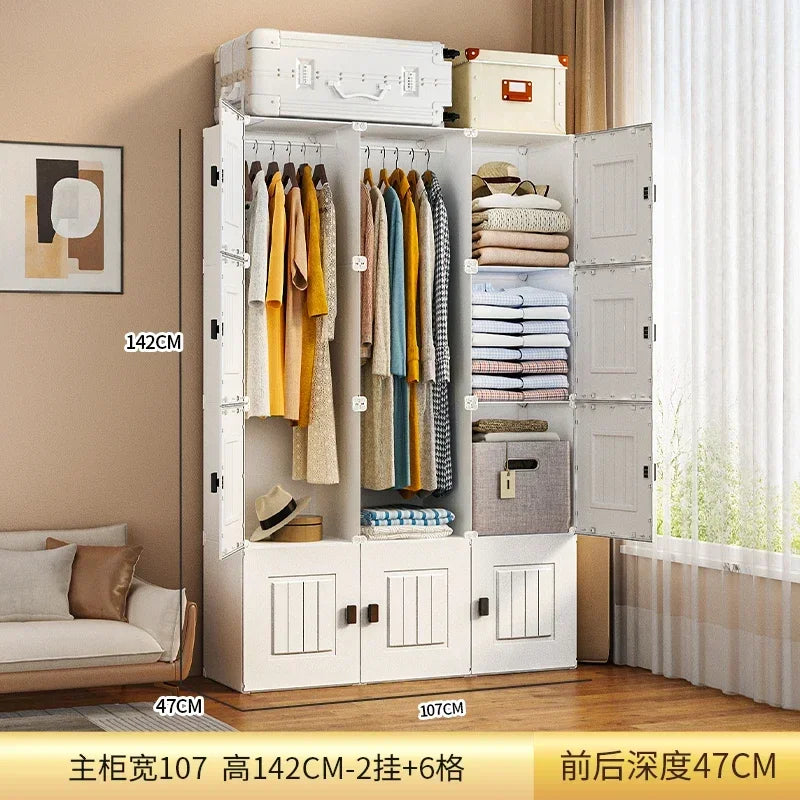 Nordic Minimalist Wardrobe Cupboard Storage Organizer Partitions Bedroom Closet Portable Living Room Muebles Trendy Furniture