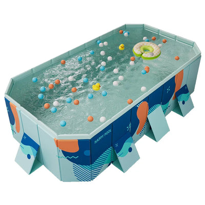 1.6-3M Swimming Pool Foldable Frame Paddling Pools Thickened Wear-Resistant Outdoor Non-Inflatable  Summer Water Game For Family