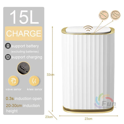 Smart Sensor Trash Can 7/9/12/15L Large Capacity Fully Automatic Waterproof Bin Kitchen Bedroom Home Smart Waste Bin 쓰레기통