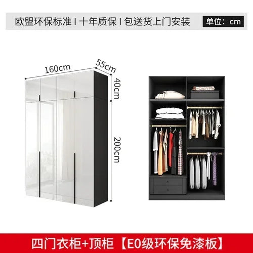 Full Size Luxury Wardrobe Storage Drawer Clothes Closet Systems Hotel Wardrobe