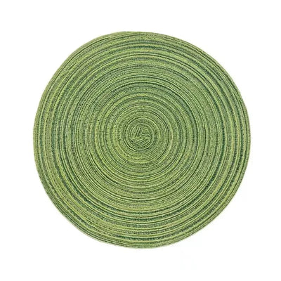 Round Table Mat Table Placemats for Tablemat Ramie Insulation Pad Placemat Linen Non Slip Table Mats Home Decoration Pad Coaster