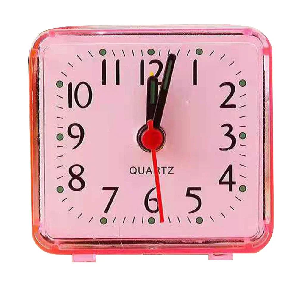 Wake Up Clocks Alarm Clock Office 1 AA Battery Small Square 1 Pcs 6.2x3x5.9cm Candy Colors Easy-To-Read Numbers