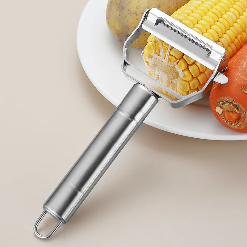 Multiple-Function Fruit And Vegetable Peeler Kitchen Vegetable Tools Stainless Steel Melon Planer Double-Head Peeler Household