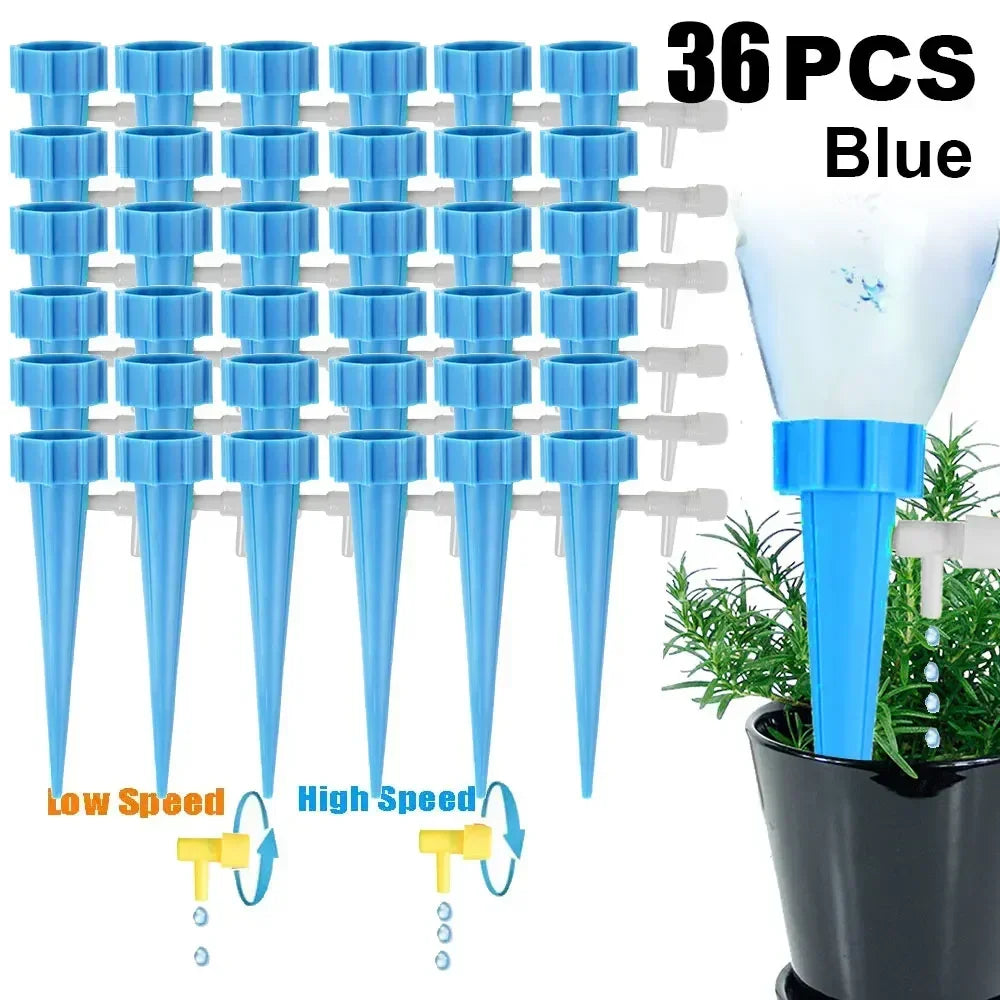 48-6-pack Self plant watering spike kit Garden adjustable automatic drip irrigation device automatic plant watering system