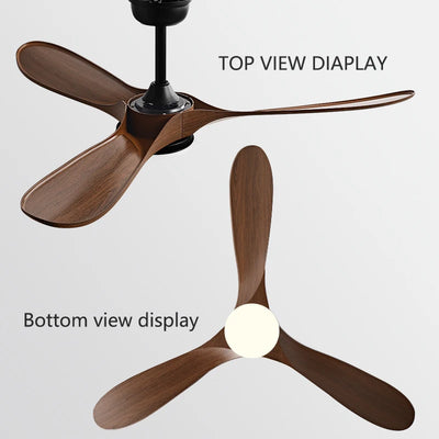 42/52/60Inch 3 ABS blade DC 35W pure copper motor Ceiling Fan with Remote Control and 20W LED Light Restaurant Fan