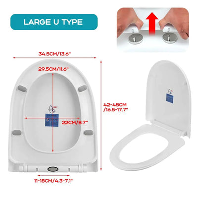 4 Types Square O V U Universal WC Toilet Seats Cover Toilet Lid Thicken Replacement Shape PP Board Soft Foam Gasket Toilette Use