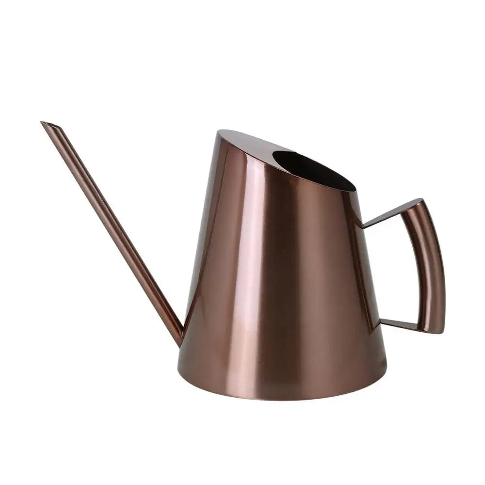 European Gardening Watering Can With Long Mouth Pot Stainless Steel 4009001500ml Household Shower Pot Gold Copper Watering Can