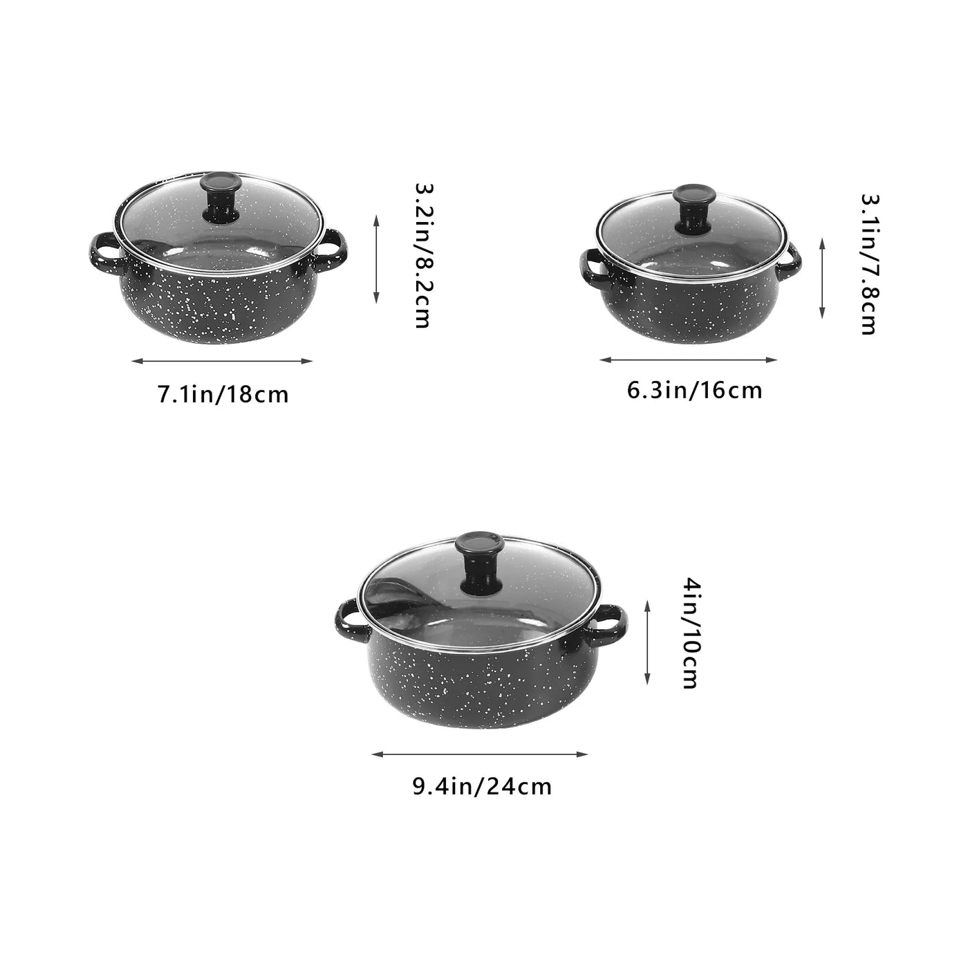 Mini Steamed Egg Bowl Cooking Pots With Handle Sauce Lid Pan Pans Non Stick Three Piece Suit Small Saucepan Soup Pot