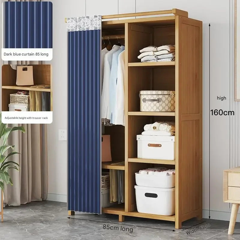 Space Saving Cheap Closet Modern Minimalist Nordic Display Lounge Open Wooden Wardrobe Storage Vestidores Trendy Furniture