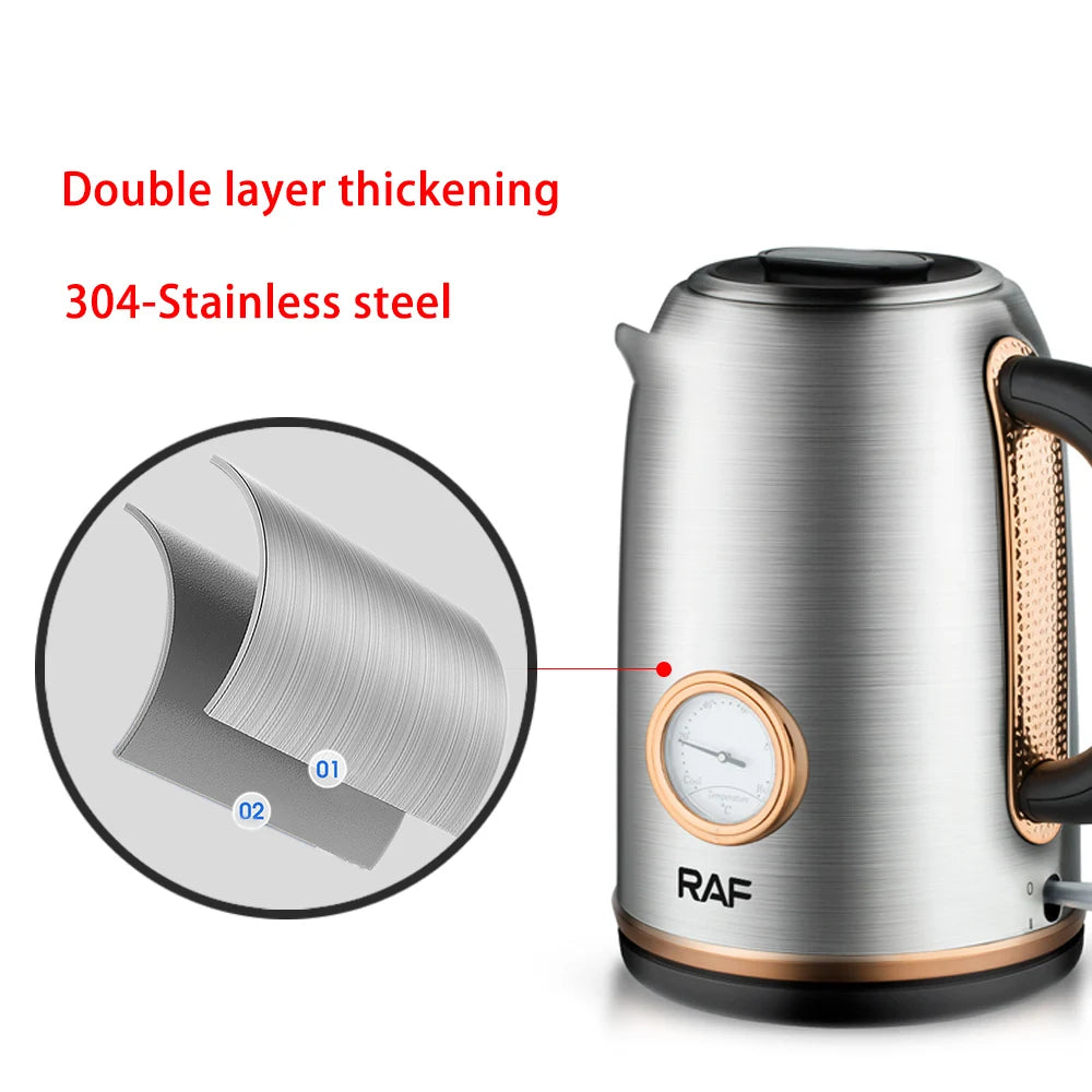 2L Electric Kettle Stainless Steel Kitchen Appliances Smart Kettle Samovar Tea Coffee Thermo Pot With Temperature Display