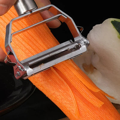 Stainless Steel Peeling Knife  Potato Grater  Household Multifunctional Melon Grater  Two-in-one Grater Fruit Peeler