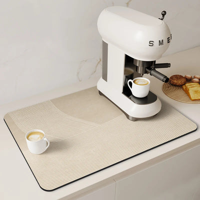 Coffee Machine Mat Drain Pad Quick Dry Dish Drying Mats Super Absorbent Tableware Draining Pad Kitchen Dinnerware Placemat Rug