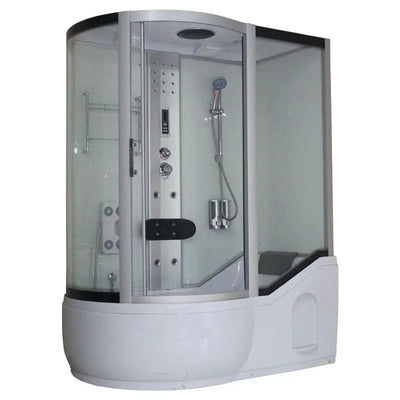 Integral with bathtub surfing steam bath sauna shower room tempered glass