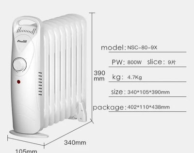 Electric Heater Household Electrical 7/9/11 Oil Heater Electric Heater Energy Saving Office Quick Heating Warm Air Blower Home