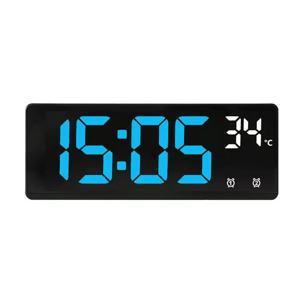 Durable Multi-functional Electronic Clock Temperature Date Home Digital LED Clocks Backlight Voice Control Display Table Clock