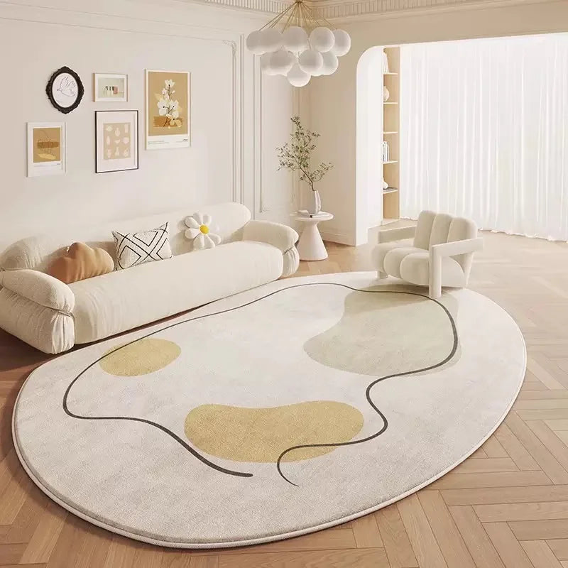 VIMAKA Cream Style Ins Light Luxury Imitation Cashmere Carpet Living Room Bedroom Sofa Dirt Resistant Carpet Home Decoration