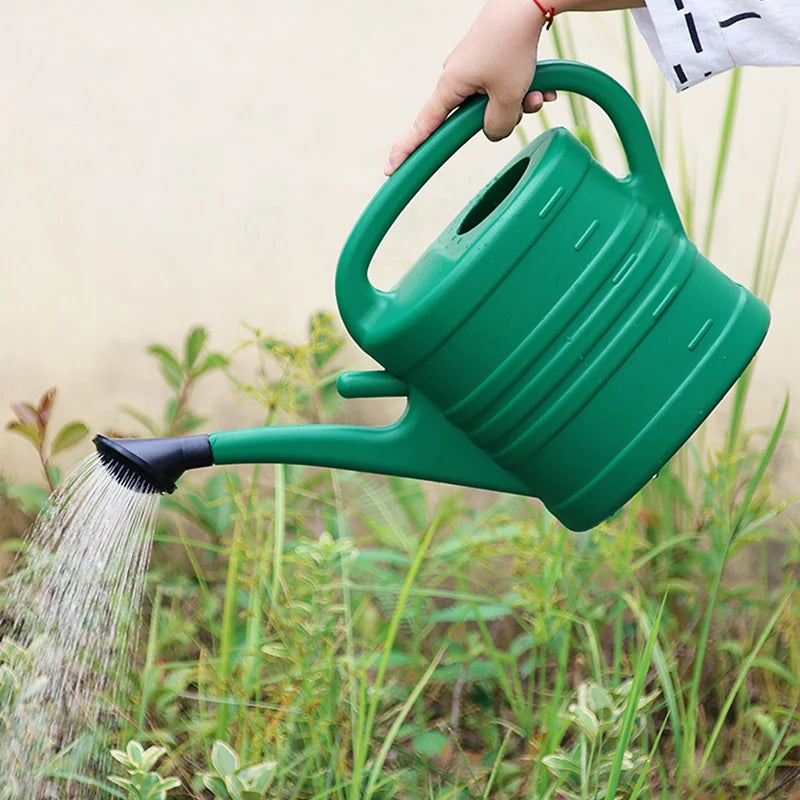 Watering Can With Green 10 Litre 2 Gallons Garden Flower Water Bottle Watering Kettle With Handle Long Mouth