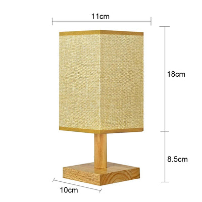 LED Table Lamps Simple Chinese Style Decoration Lamp Dimmable USB Plug Night Light Fabric Lampshade Bedroom Bedside Lighting