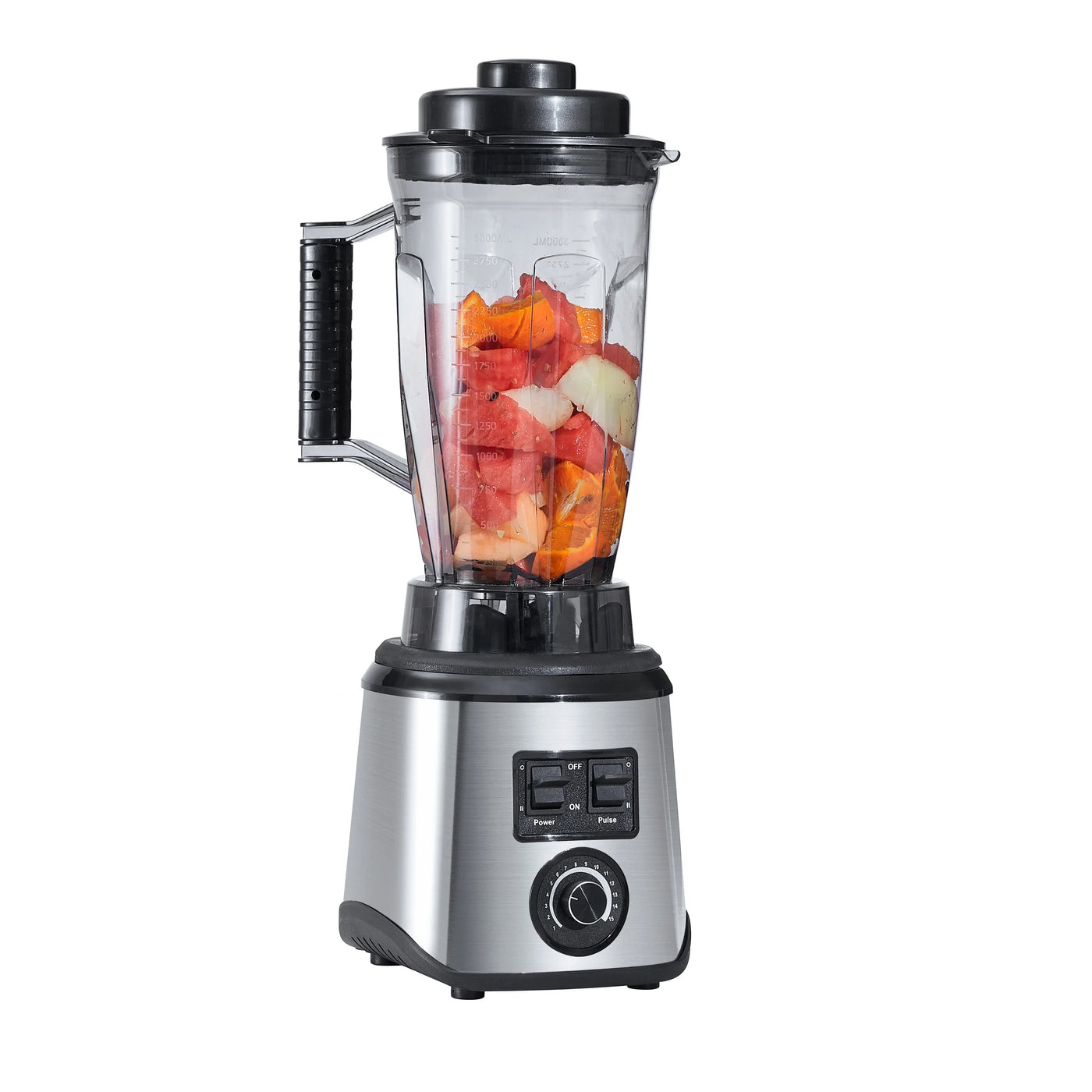 Multifunctional 1600w 3 in 1 3L Stainless Steel Portable Blender 5 speeds Household Juicer Smoothie Machine