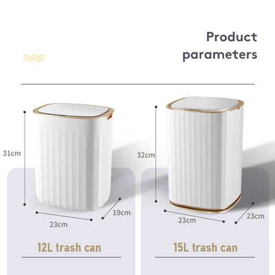 12/15L Smart Trash Can Home Kitchen Wastebasket Garbage Bins Bathroom Toilet Living Room Automatic Sensor Trash Bin Dustbin