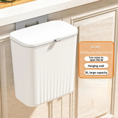 9L Wall Mounted Trash Can Kitchen Cabinet Storage Smart Bucket For Bathroom Recycling Hanging Trash Bins Kitchen Accessories