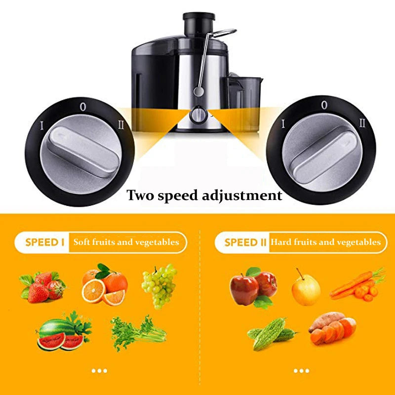 Juicer 800W Juicer Machine For Whole Fruits Extractor With 2 Speeds Household Juice Separation Juicer