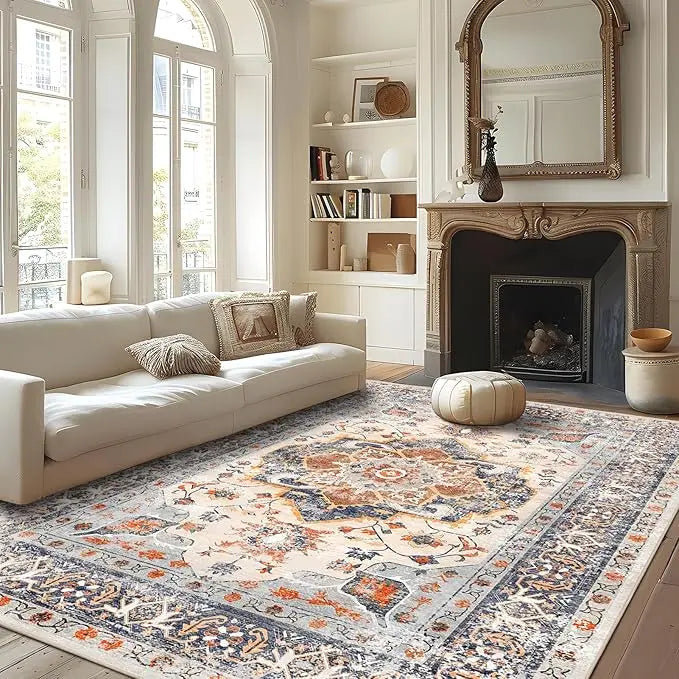 VIKAMA Bohemian style Large living room floor mat bedroom bed rug Master bedroom retro Nordic Persian national style