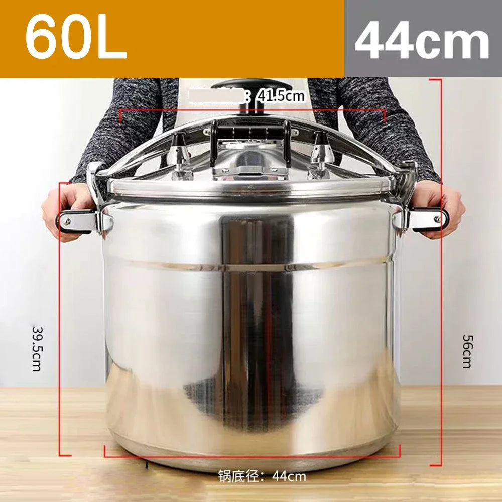 Commercial Large Capacity Pressure Cooker, Stew Pot, Kitchen Cookware, Safety Pan, Induction Cooker, 9-60L