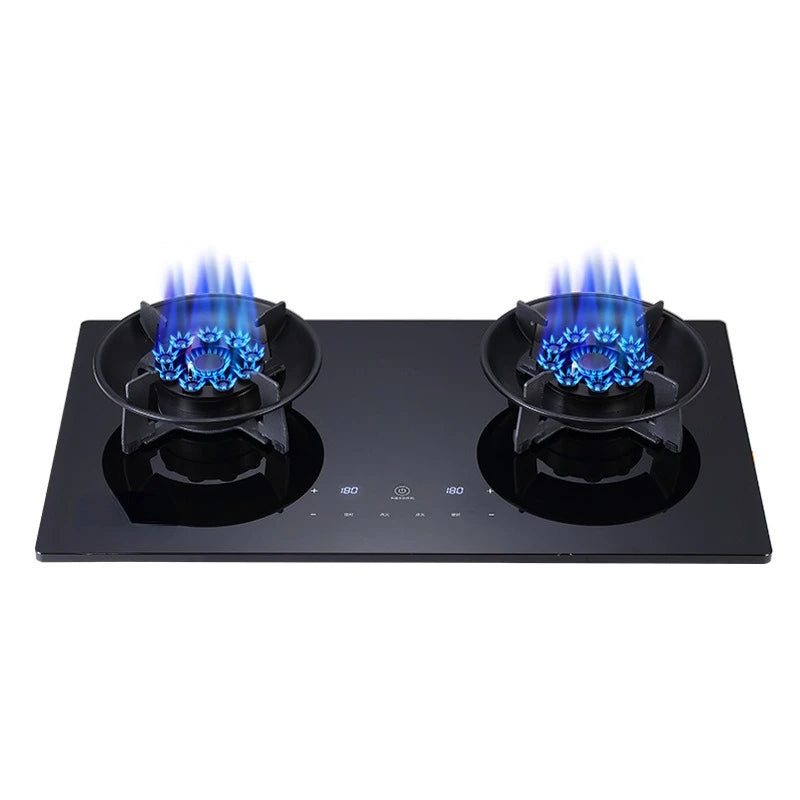 Household Gas Burner Stove for Kitchen Cooktop Upgrade Timing Flip Kitchen Gas Cooker Energy-saving Embedded Fierce Fire Stove