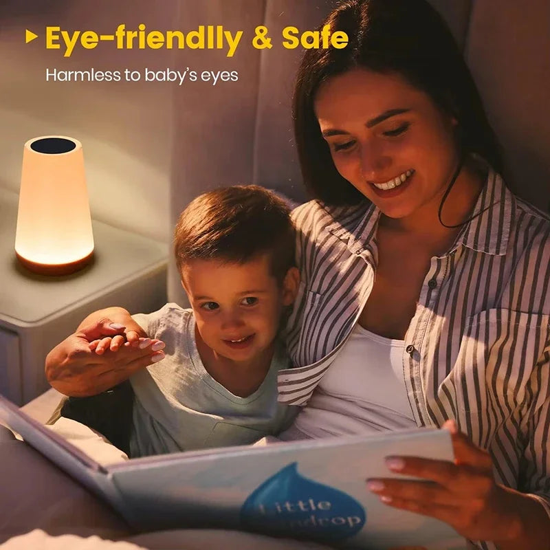 Xiaomi Mijia 13 Color Changing Night Light RGB Remote Control Touch Dimmable Portable Table Bedside Lamps USB Rechargeable Lamp