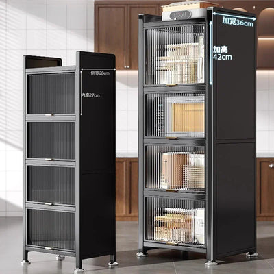 Modern Metal Kitchen Cabinets Multi-layer Storage Cabinet Floor Racks Multifunctional Furniture for ZT50KC