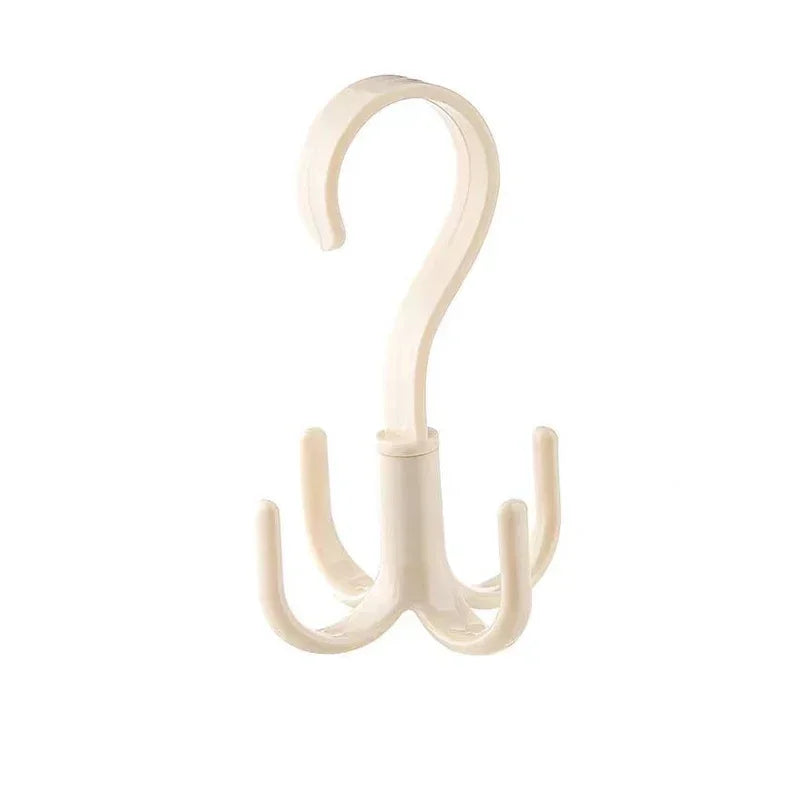 1PC Multi-functional swivel four claw hooks space-saving hanging clothes hanging bags hat hooks