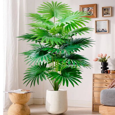 60-105cm/41.33in  Artificial fan leaf tropical plant large fake palm office home holiday decoration