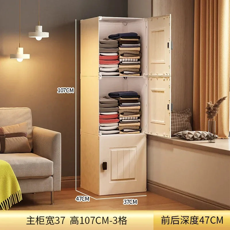 Nordic Minimalist Wardrobe Cupboard Storage Organizer Partitions Bedroom Closet Portable Living Room Muebles Trendy Furniture