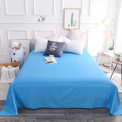 100% Pure Cotton Black Flat Sheet 1pc High Quality Solid Color Soft And Comfortable Bed Sheet постельное белье (No Pillowcase）