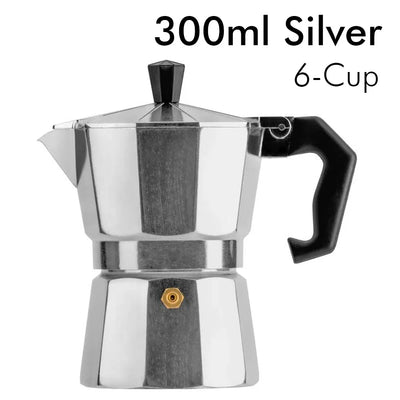 Espresso Coffee Maker Pot Aluminum Moka Pot Classic Italian Coffee Maker Stovetop Home Outdoor Moka Coffee Pot 100/150/300ml