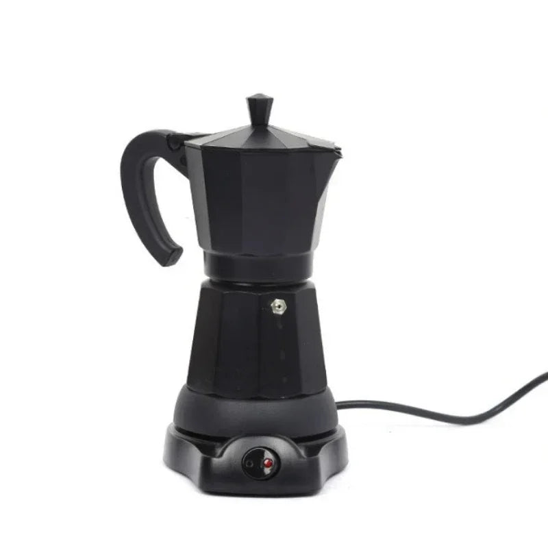 220/110V 300ml Aluminum Electric Mocha Pot 6 Cups Italian Espresso Maker Fast and Convenient Electric Coffee Pot Barista Tools