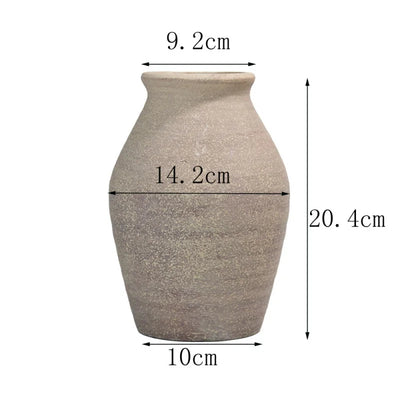 Retro And Nostalgic Handmade Ceramic Vases Room Decoration Flower Vase Flower Arrangement Room Decoration