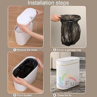 Smart Sensor Trash Can 7/9/12/15L Large Capacity Fully Automatic Waterproof Bin Kitchen Bedroom Home Smart Waste Bin 쓰레기통