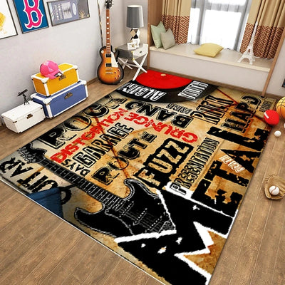 Electronic Drum Carpet Children's Carpet Living Room Coffee Table Mat Bedroom Carpet Shelf Drum Door Mat Home Non-slip Carpet