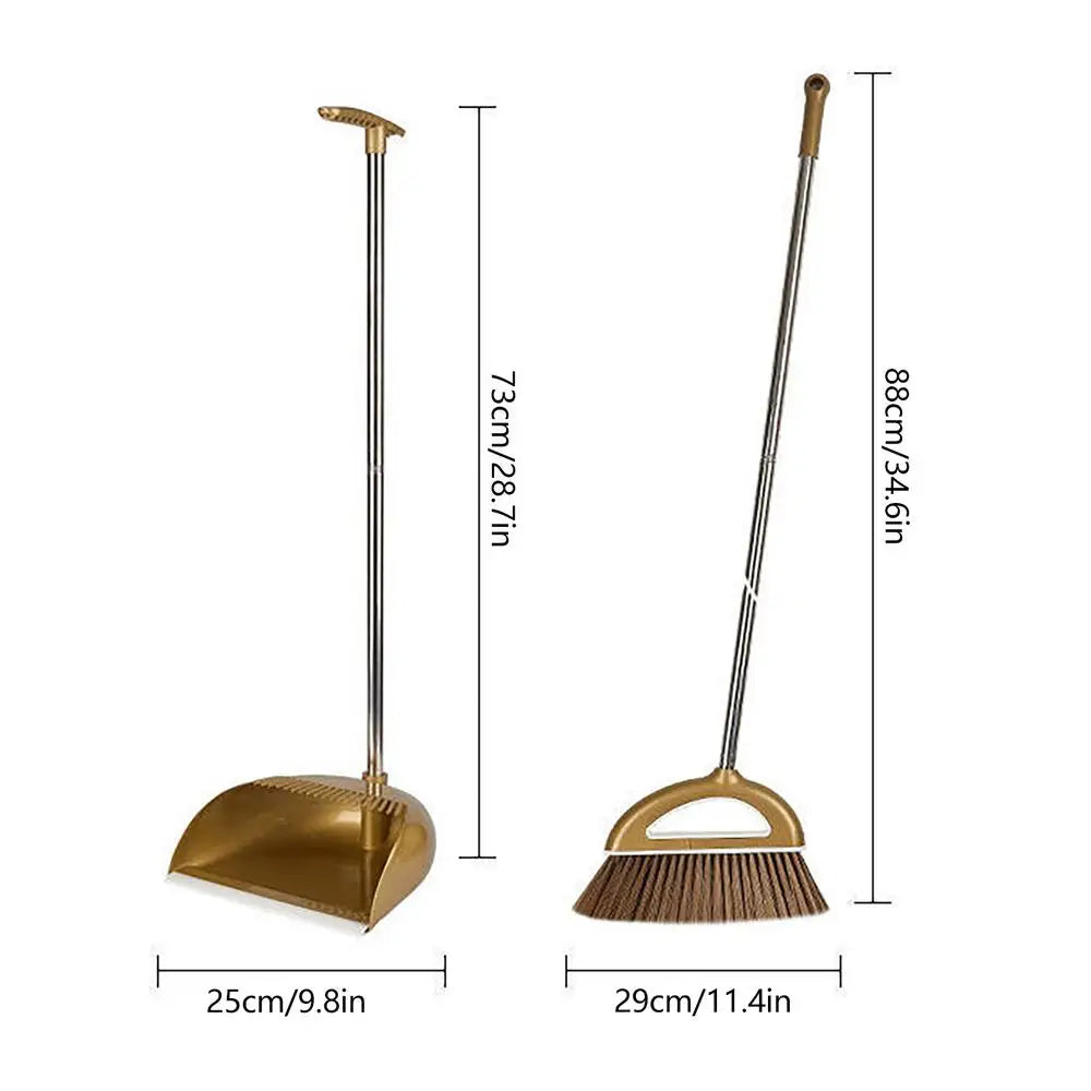 Practical Broom Suit Broom And Dustpan Set Soft Hair Multifunction With Long Handle Household Dustless Dustpan Cleaning Set