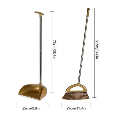 Practical Broom Suit Broom And Dustpan Set Soft Hair Multifunction With Long Handle Household Dustless Dustpan Cleaning Set