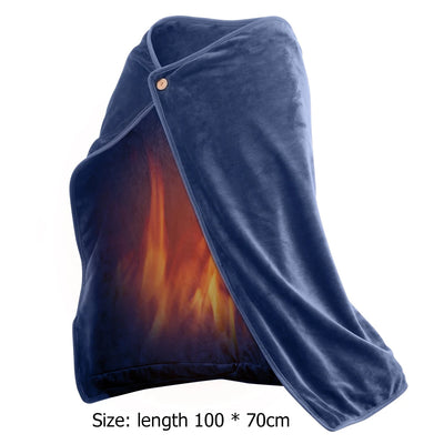 Electric Blanket 3 Heat Settings Wearable Electric Warm Shawl Multifunctional Soft Cold Protection Home Office Back Knee Warmer