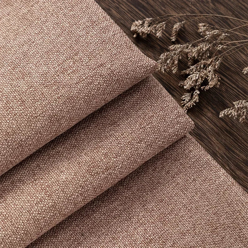 Thickened Plain Linen Fabric Fine By The Meter for Tablecloth Bags Pillow Cushion Cover Sewing Sofa Cloth Wearable Beige Gray