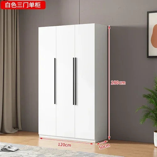 Wooden Wardrobe, Dustproof Cabinet, Cabinet with Clothes Drying Pole, Multiple Sizes Can Be Selected, Home Bedroom Wardrobe