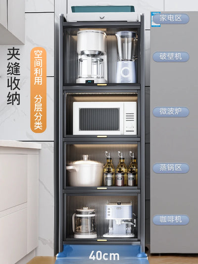 Kitchen Storage Rack Multi-functional Gap Storage Cabinet Multi-layer Storage Cabinet Gap Side Storage Cabinet Cupboard